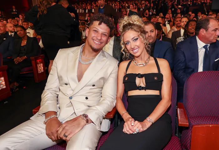 Patrick Mahomes and Brittany Mahomes at The 2023 ESPYS held at Dolby Theatre on July 12, 2023 in Los...