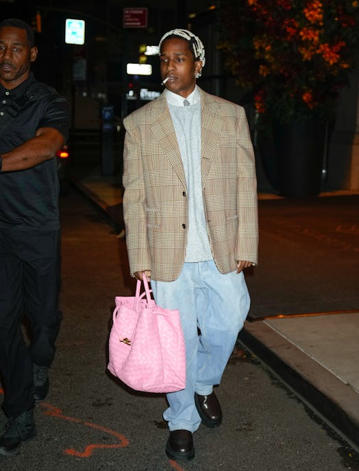 ASAP Rocky is seen celebrating his birthday at Carbone on October 04, 2023 in New York City. 