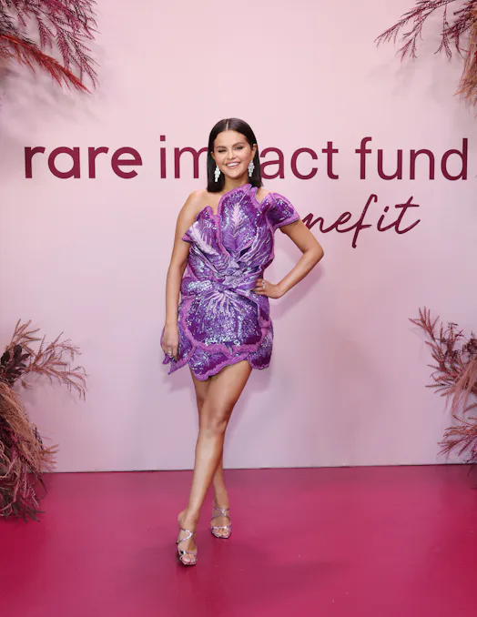 Selena Gomez's Three Party Dresses Were Dripping In Flowers and Glitz Selena Gomez's Three Party Dresses Were Dripping In Flowers and Glitz