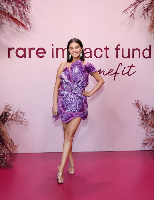 Selena Gomez’s blunt bob haircut at the Inaugural Rare Impact Fund Benefit on October 04, 2023.
