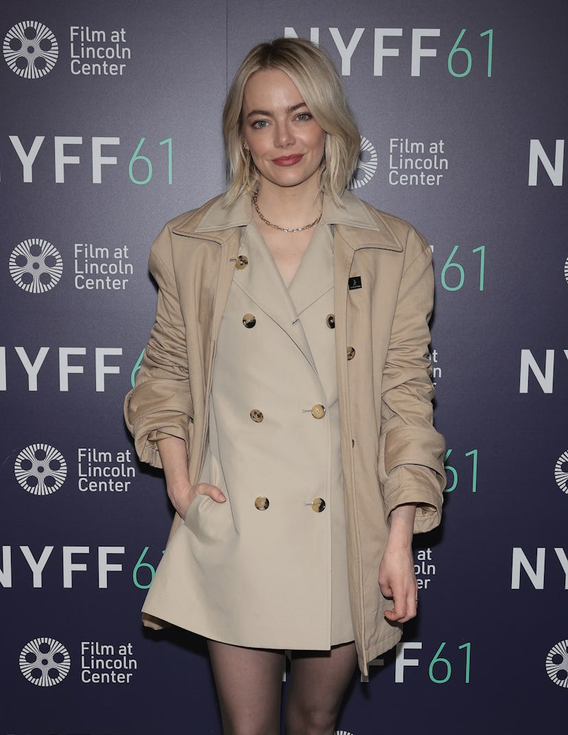 Emma Stone attends "Bleat" during the 61st New York Film Festival at Alice Tully Hall, Lincoln Cent...