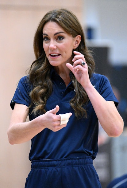 Kate Middleton suffered an injured finger on the trampoline.