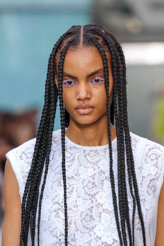 colorful lashes at az factory spring/summer 2024 fashion show