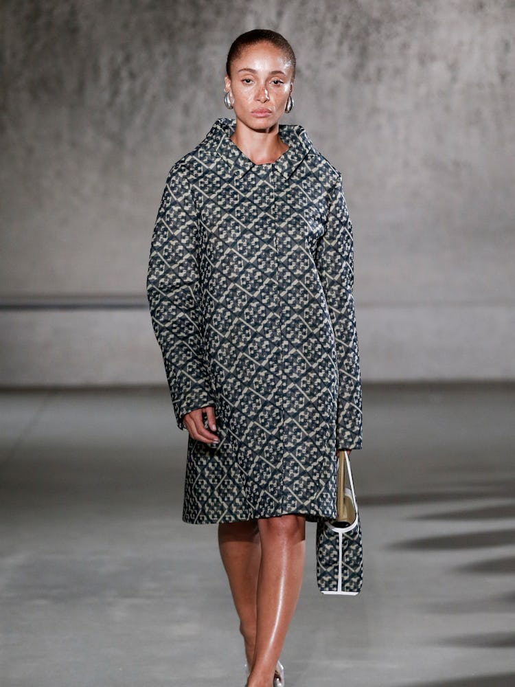 Adwoa Aboah walks the runway during the Tory Burch Ready to Wear Spring/Summer 2024 