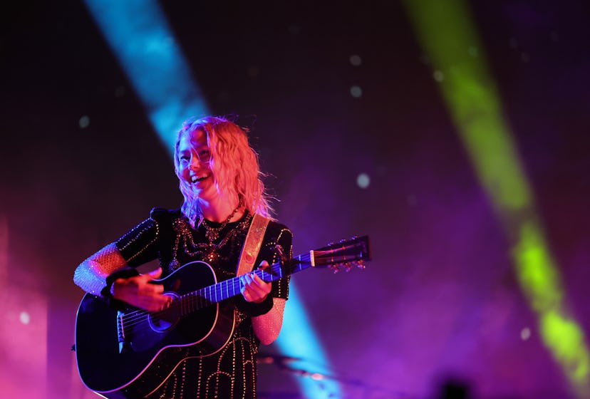 Phoebe Bridgers performs on the Outdoor Theatre stage during the 2022 Coachella Valley Music And Art...