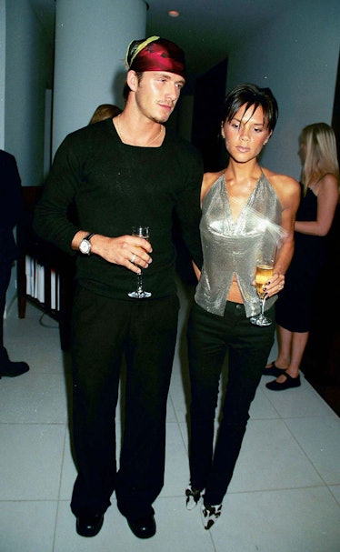 Footballer David Beckham and Singer Victoria Beckham attend the launch of Jade Jagger's jewellery ra...