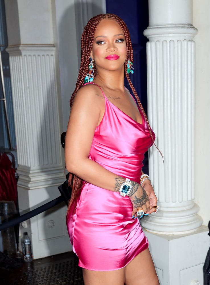 Rihanna red braids 2019