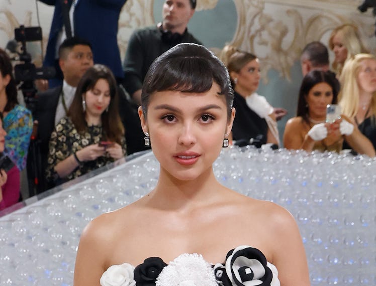 Olivia Rodrigo attends the 2023 Costume Institute Benefit celebrating "Karl Lagerfeld: A Line of Bea...