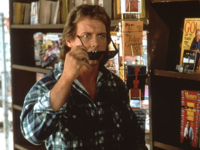 Roddy Piper on the set of "They Live". (Photo by Sunset Boulevard/Corbis via Getty Images)