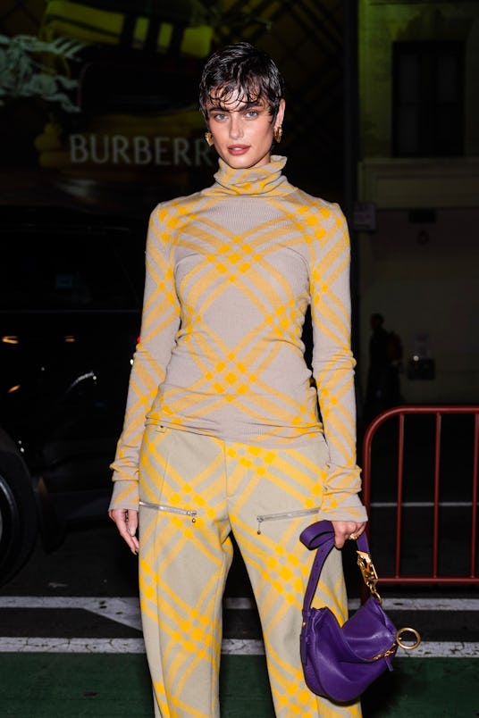 NEW YORK, NEW YORK - NOVEMBER 09: Taylor Hill attends Burberry Knight Bar Event in NoHo on November ...