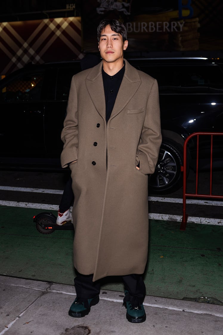 NEW YORK, NEW YORK - NOVEMBER 09: Young Mazino attends Burberry Knight Bar Event in NoHo on November...