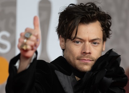 LONDON, ENGLAND - FEBRUARY 11: (EDITORIAL USE ONLY) Harry Styles attends The BRIT Awards 2023  at Th...
