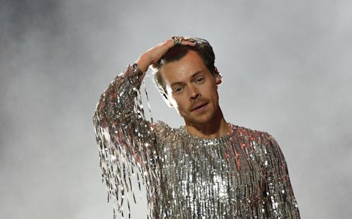 English singer-songwriter Harry Styles performs on stage during the 65th Annual Grammy Awards at the...