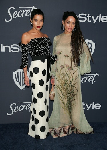 Zoe Kravitz (L) and Lisa Bonet (R) attend the 21st Annual Warner Bros. And InStyle Golden Globe Afte...