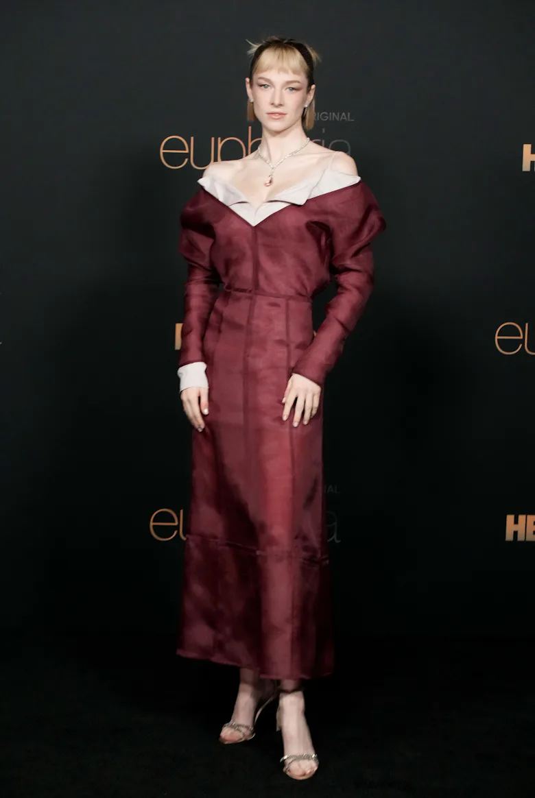 hunter schafer red dress This Halloween, luxury eyewear brand @gentlemonster says that nothing is scarier than suburbia in new film starring Hunter Schafer and directed by Nadia Lee Cohen (@nadialeecohen)., Styled in a