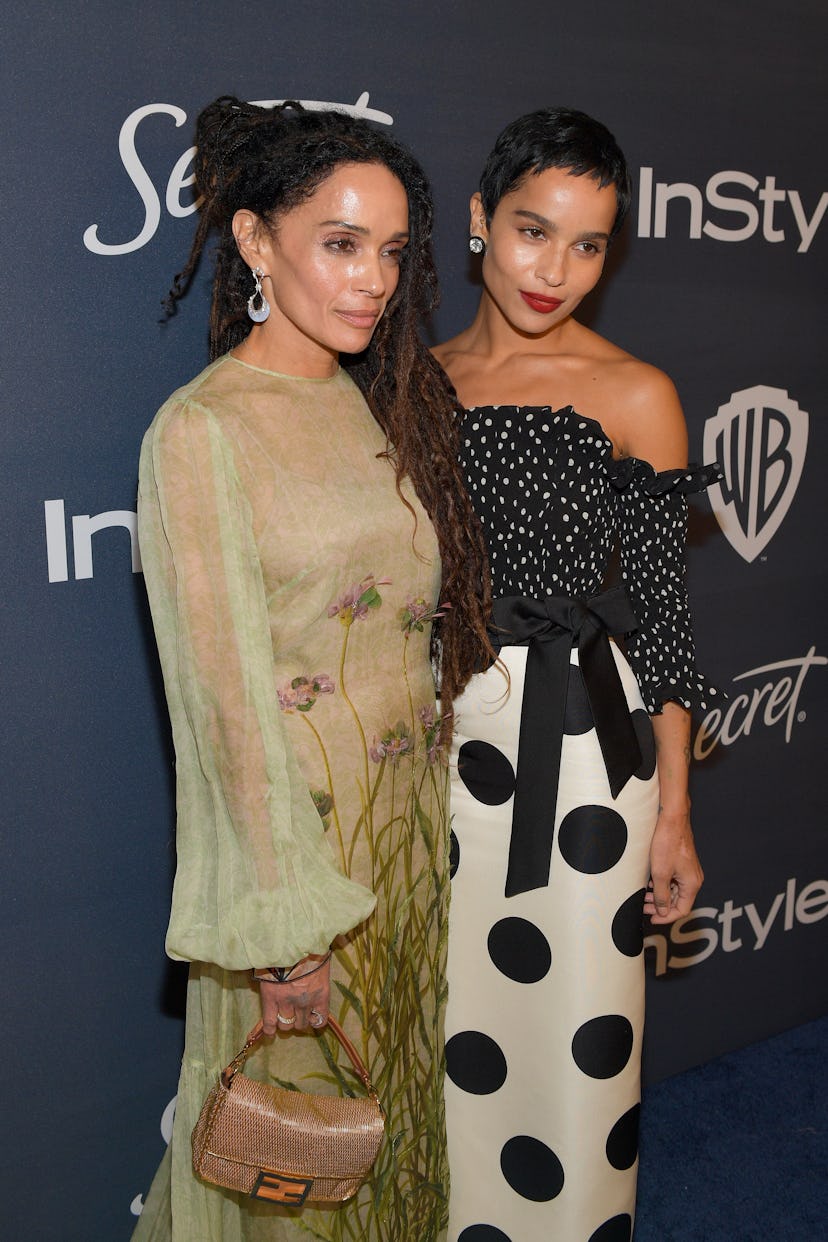 Lisa Bonet and Zoe Kravitz attend The 2020 InStyle And Warner Bros. 77th Annual Golden Globe Awards ...