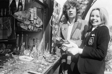 Tom Baker and Lalla Ward, The Doctor and Romana, in Paris (Photo by Daily Mirror/Mirrorpix/Mirrorpix...