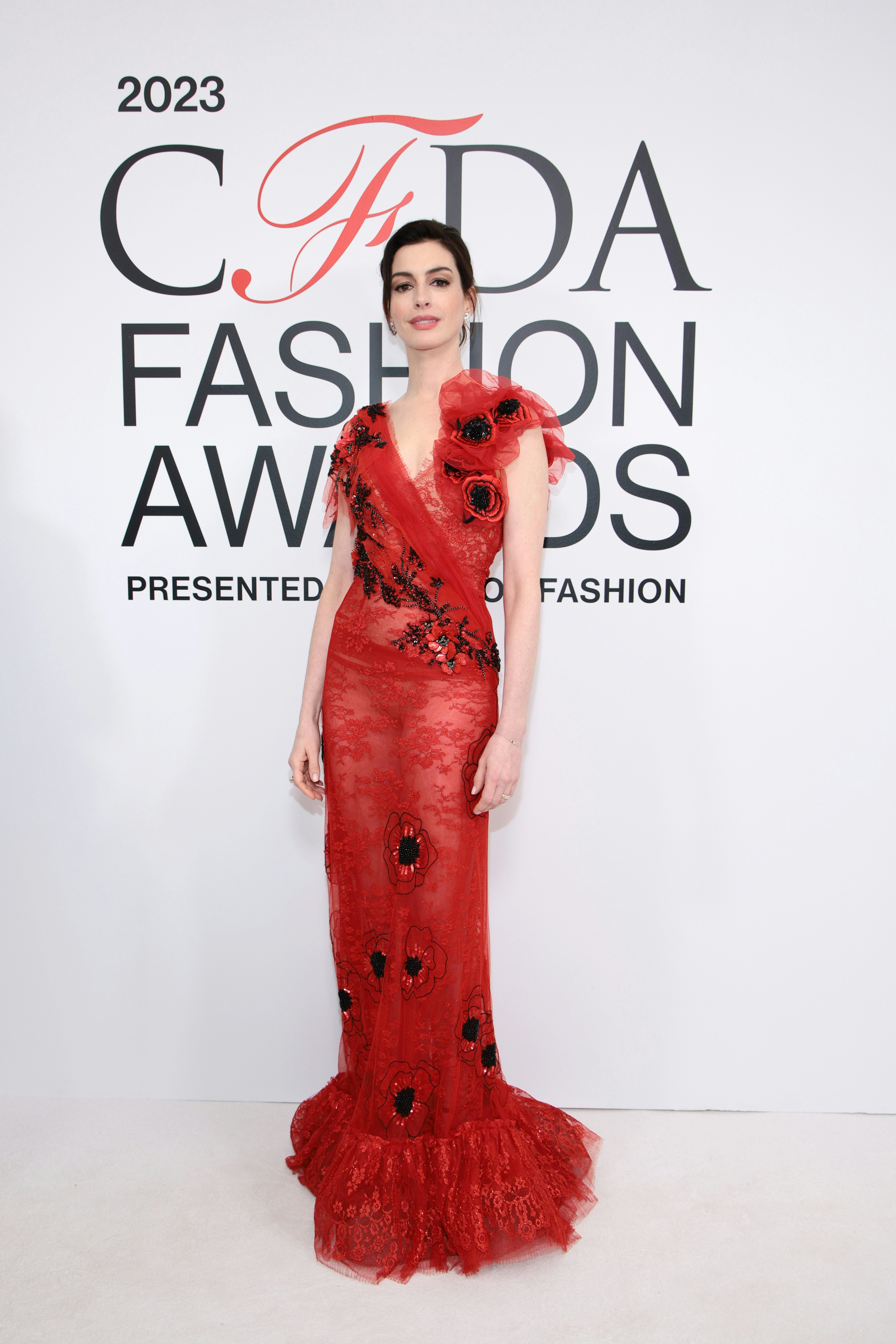 Anne Hathaway Flaunted Her Underwear On The CFDAs Red Carpet