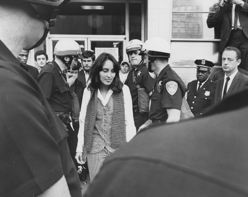 Joan Baez was arrested in 1967 for an Anti-War protest.