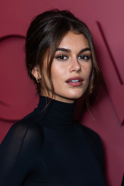NEW YORK, NEW YORK - NOVEMBER 14: Kaia Gerber attends Planet Omega Hosts Fashion Panel & Cocktail Re...
