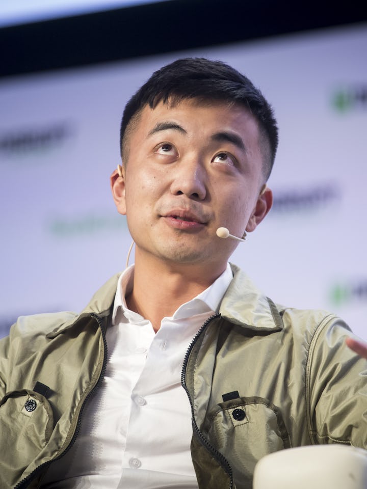 Carl Pei, co-founder of OnePlus, speaks during TechCrunch Disrupt 2019 in San Francisco, California,...