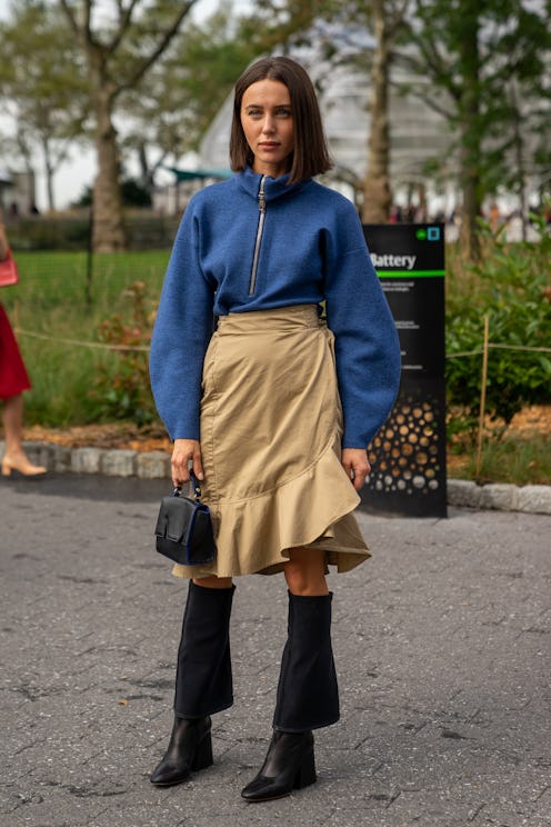 Quarter zip sweater on Carolina Herrera fw2019 gues