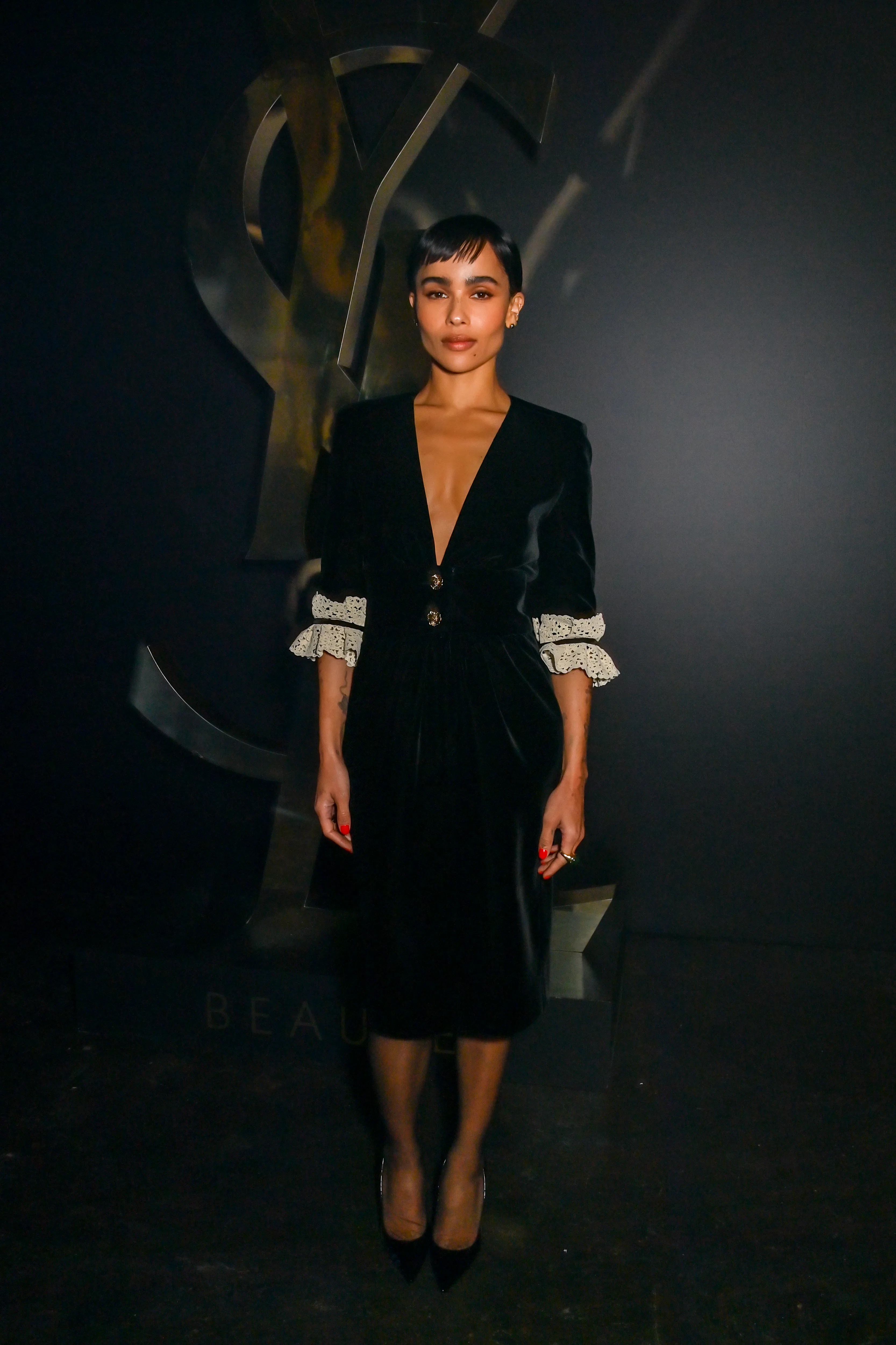 zoe kravitz black dress Zo Kravitz's Best Red Carpet Looks