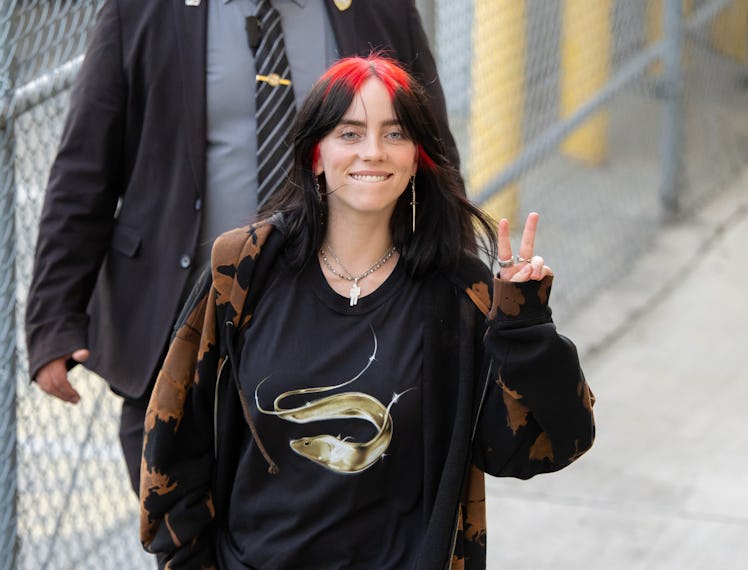 Billie Eilish is seen at "Jimmy Kimmel Live" on October 10, 2023 in Los Angeles, California.