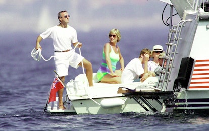 ST TROPEZ, FRANCE - JULY 17 1997: (FILE PHOTO) Diana, Princess of Wales and son HRH Prince William a...