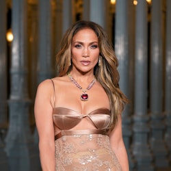 Jennifer Lopez wore a cut-out heavy black dress on a date night with Ben Affleck