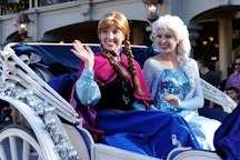 At Disney's World of Frozen in Hong Kong, park guests can meet Elsa and Anna.