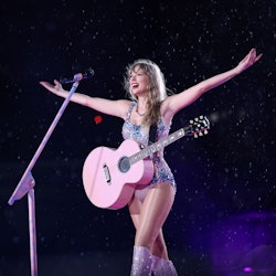 Taylor Swift performs at The Eras Tour in Brazil.