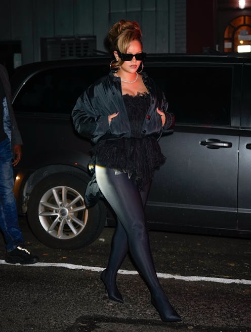 Rihanna wore a $400,000 watch as an anklet and a leather racing jacket at the Formula One Grand Prix