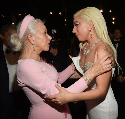 Helen Mirren and Lady Gaga at the 2022 Screen Actors Guild Awards.