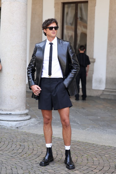 Jacob Elordi is seen arriving at the Valentino Spring/Summer 2024 