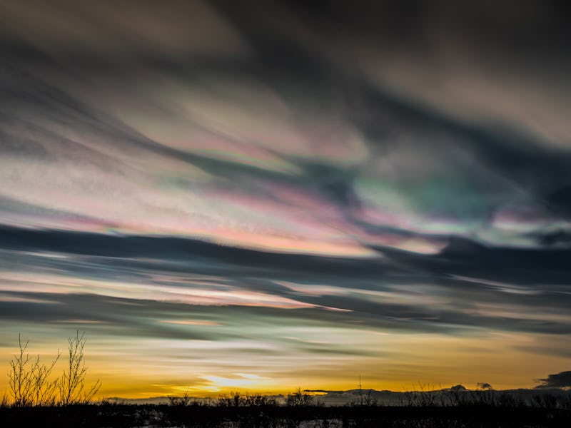 Nacreous Clouds are also known as - Mother of pearl clouds for their distinct appearance.  Can be vi...