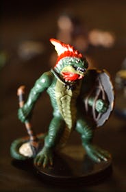 A new Dungeons and Dragons figure, a Lizard Man. The game, which came out 30 years ago, is enjoying ...