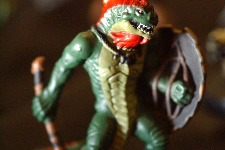 A new Dungeons and Dragons figure, a Lizard Man. The game, which came out 30 years ago, is enjoying ...