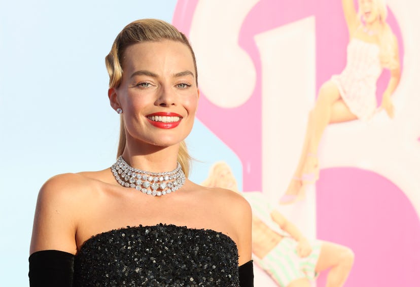 LOS ANGELES, CALIFORNIA - JULY 09: Margot Robbie attends the World Premiere of “Barbie” at Shrine Au…