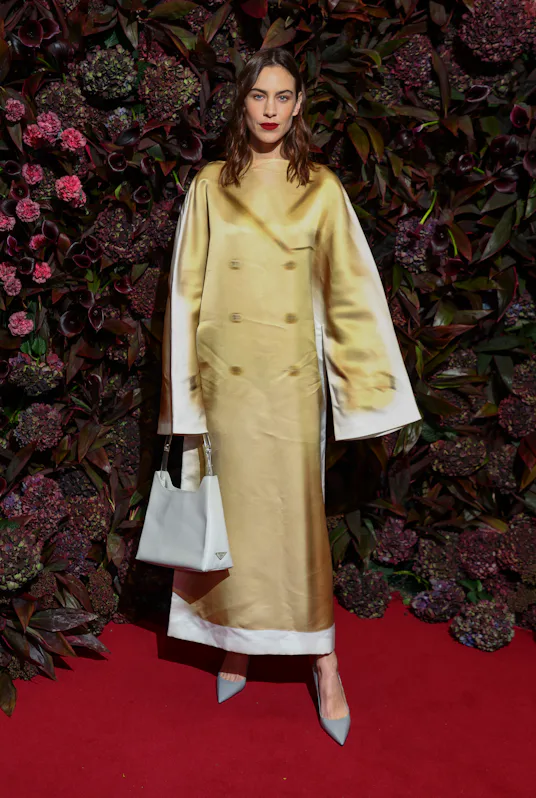 alexa chung gold dress Don't look now