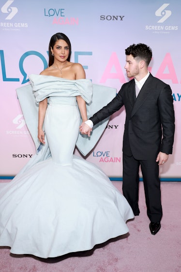 Priyanka Chopra and Nick Jonas attend the "Love Again" New York Screening at AMC Lincoln Square Thea...