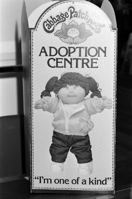 Cabbage Patch Dolls for sale in Harrods, 1st December 1983. (Photo by Andy Hosie/Daily Mirror/Mirror...