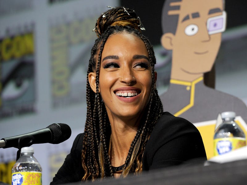 SAN DIEGO, CALIFORNIA - JULY 23: Tawny Newsome speaks onstage at the Star Trek Universe Panel during...