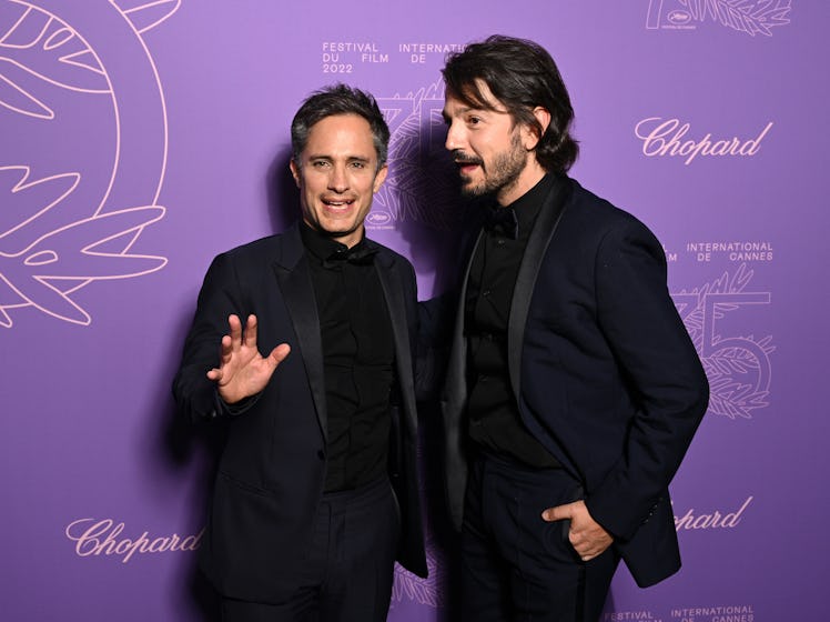 CANNES, FRANCE - MAY 24: Gael García Bernal and Diego Luna attend the "Cannes 75" Anniversary Dinner...