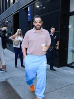 NEW YORK, NY - JUNE 06: Actor Adam Sandler is seen outside "Good Morning America" on June 6, 2022 i...