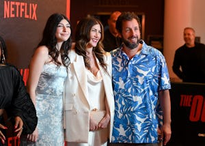 Sunny Sandler, Jackie Sandler and Adam Sandler at the premiere of "The Out-Laws" held at Regal L.A. ...
