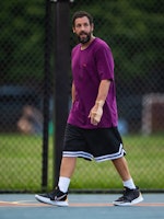 PHILADELPHIA, PENNSYLVANIA - AUGUST 27: Adam Sandler is seen on the set of Netflix feature film, "Hu...
