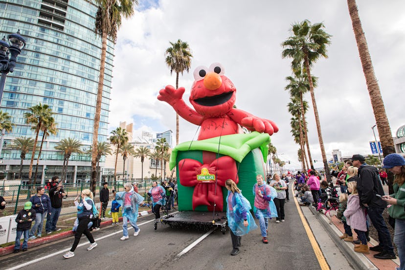 SAN DIEGO, CALIFORNIA - DECEMBER 28: A balloon of Sesame Street character Elmo is displayed in the P...