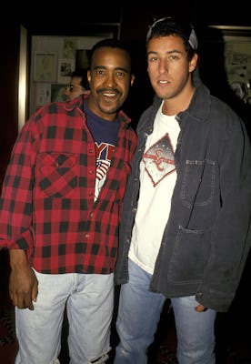 Tim Meadows and Adam Sandler at the Ziegfeld Theater in New York City, New York (Photo by Ron Galell...