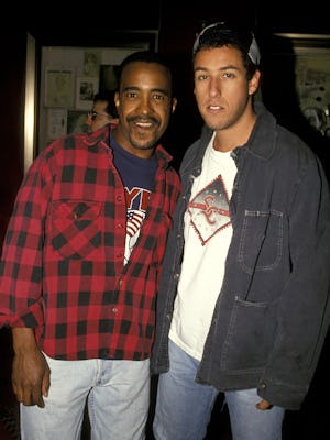 Tim Meadows and Adam Sandler at the Ziegfeld Theater in New York City, New York (Photo by Ron Galell...